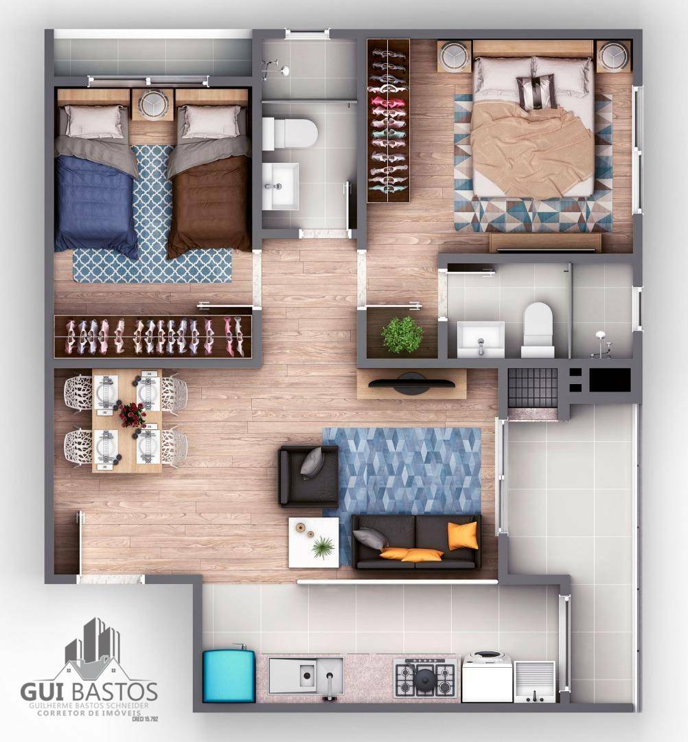 Apartamento à venda com 2 quartos, 61m² - Foto 7