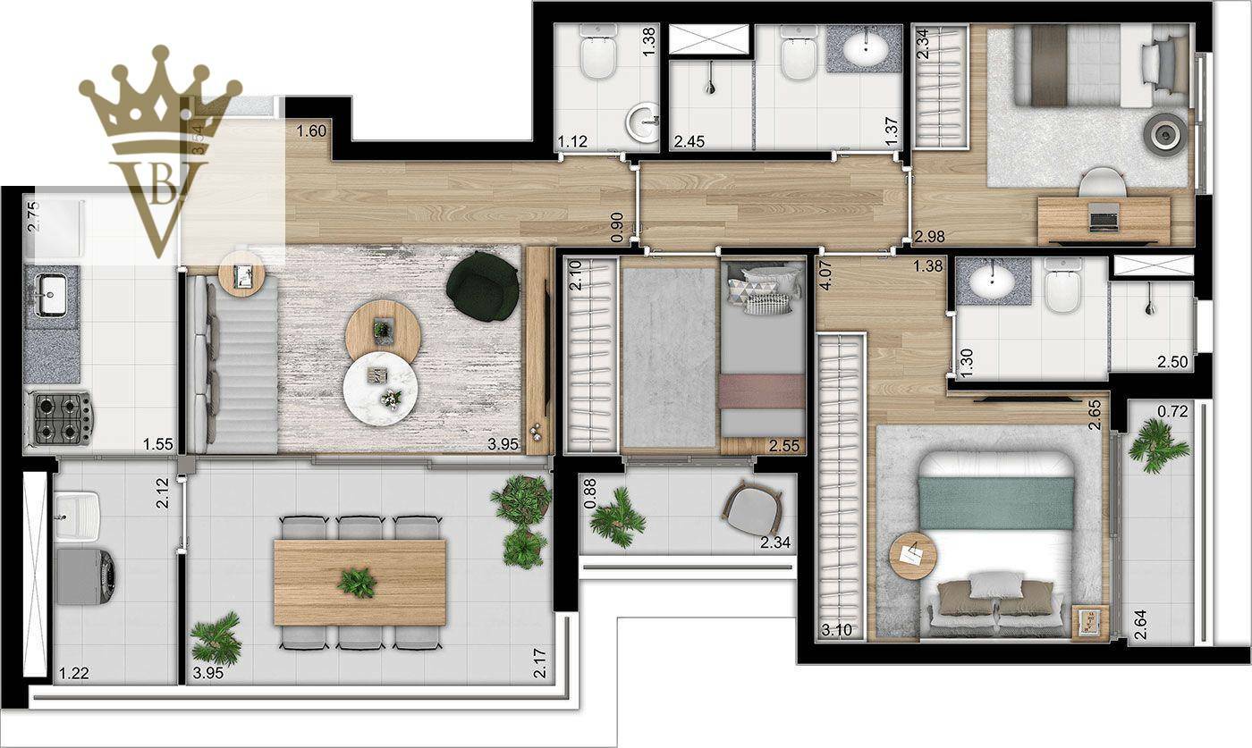 Apartamento à venda com 3 quartos, 79m² - Foto 15