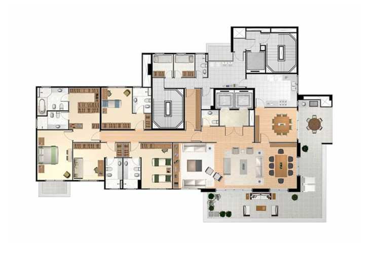 Apartamento à venda com 4 quartos, 368m² - Foto 2