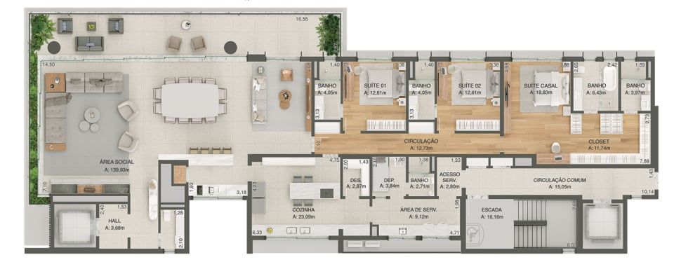 Cobertura à venda com 3 quartos, 511m² - Foto 2