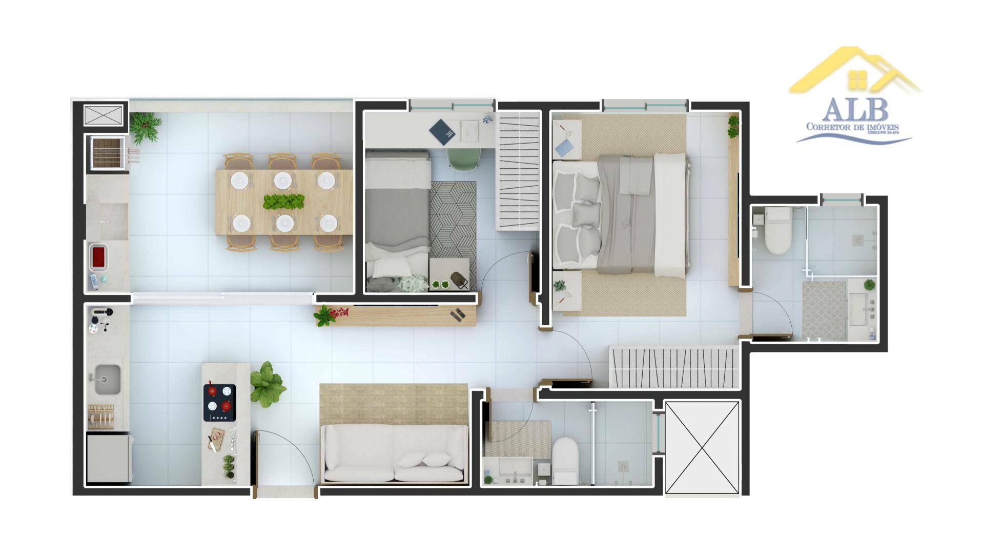 Apartamento, 2 quartos, 52 m² - Foto 2