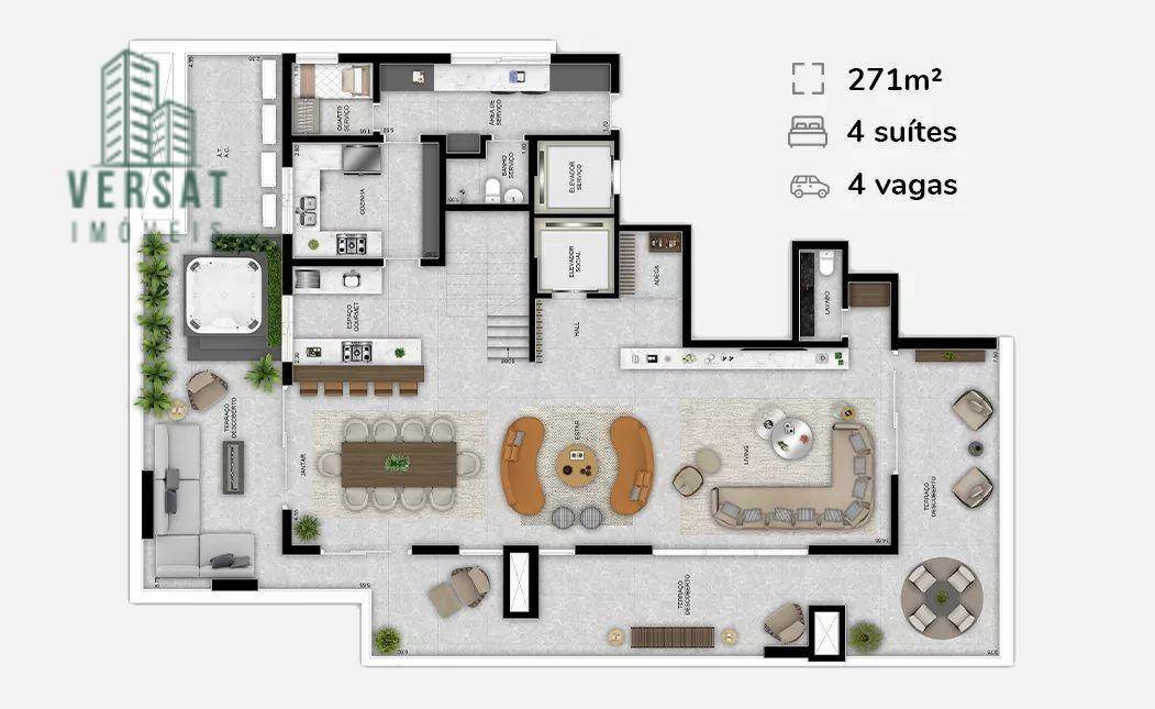 Apartamento à venda com 3 quartos, 131m² - Foto 67