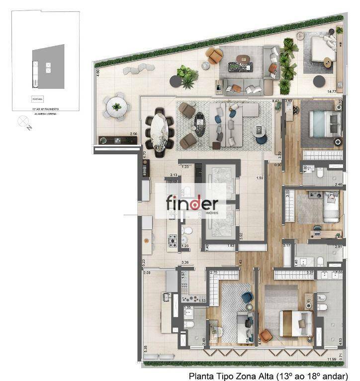 Apartamento à venda com 4 quartos, 263m² - Foto 60