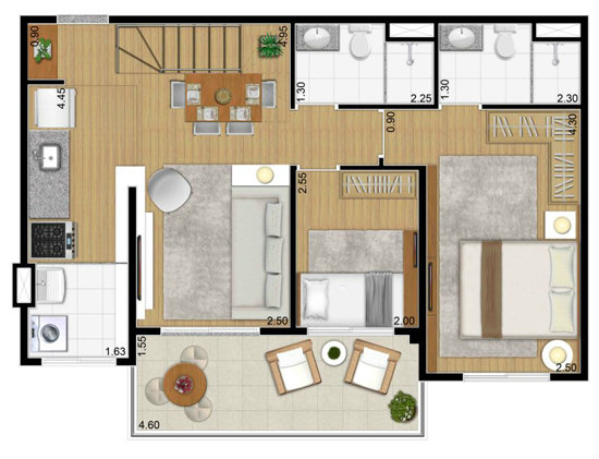 Apartamento à venda com 2 quartos, 109m² - Foto 15