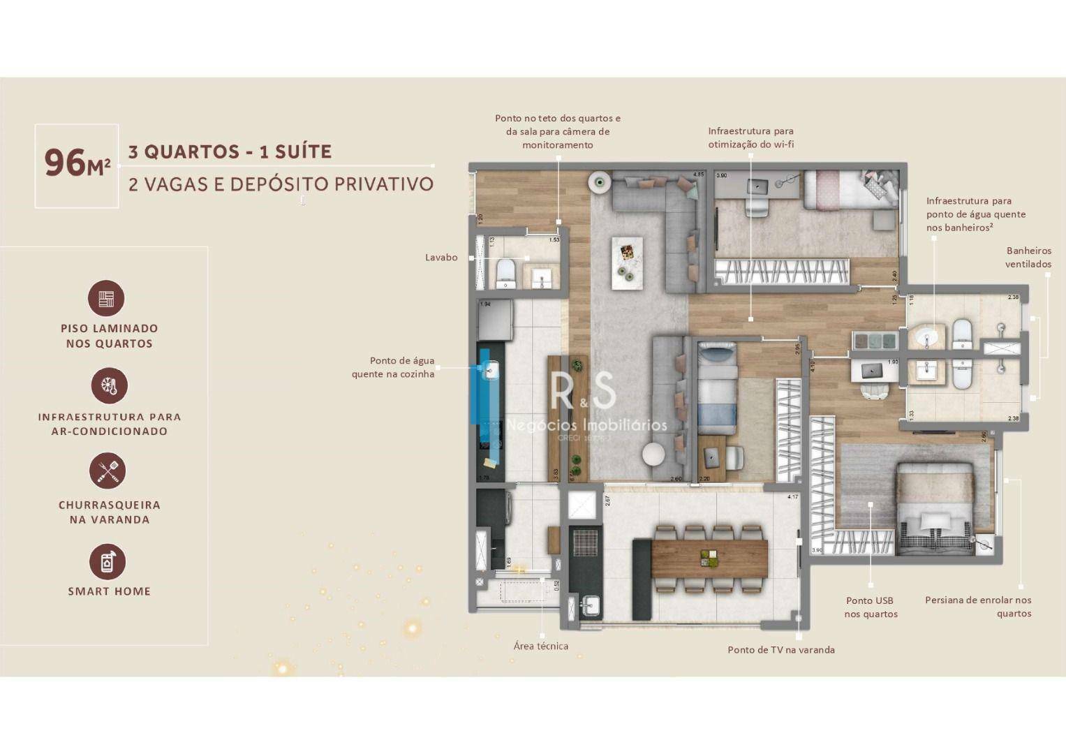 Apartamento à venda com 3 quartos, 120m² - Foto 47