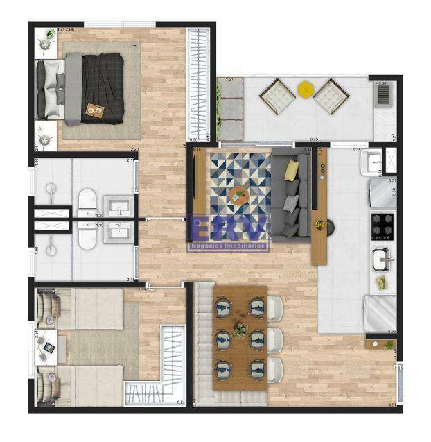 Apartamento à venda com 2 quartos, 60m² - Foto 59