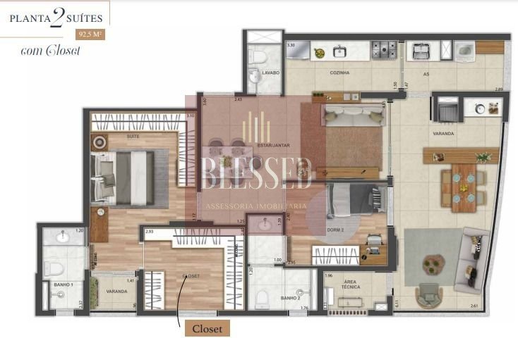 Apartamento à venda com 3 quartos, 93m² - Foto 4