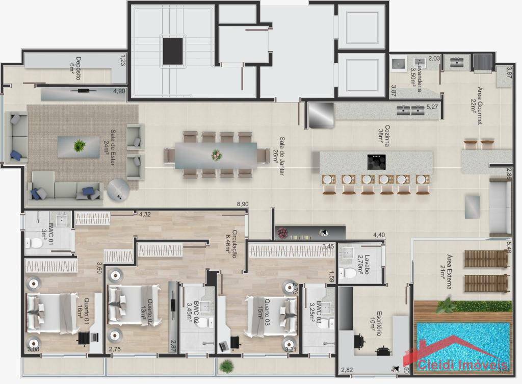 Apartamento à venda com 3 quartos, 111m² - Foto 12