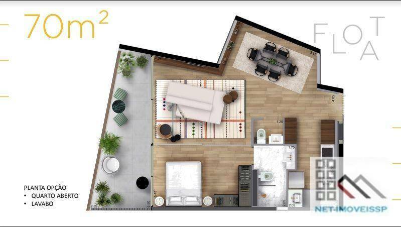 Apartamento à venda com 1 quarto, 70m² - Foto 15