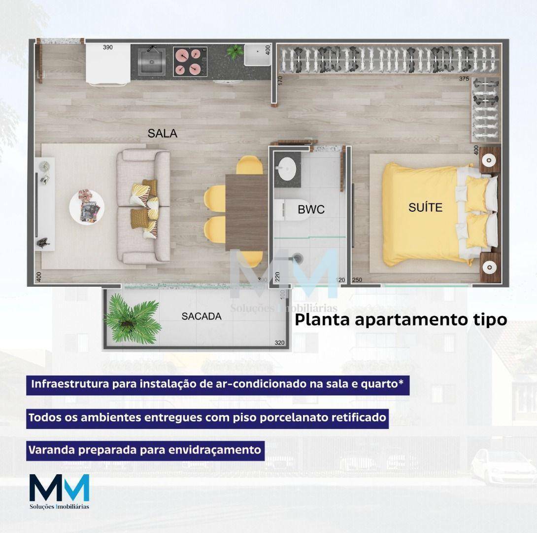 Apartamento à venda com 1 quarto, 47m² - Foto 7