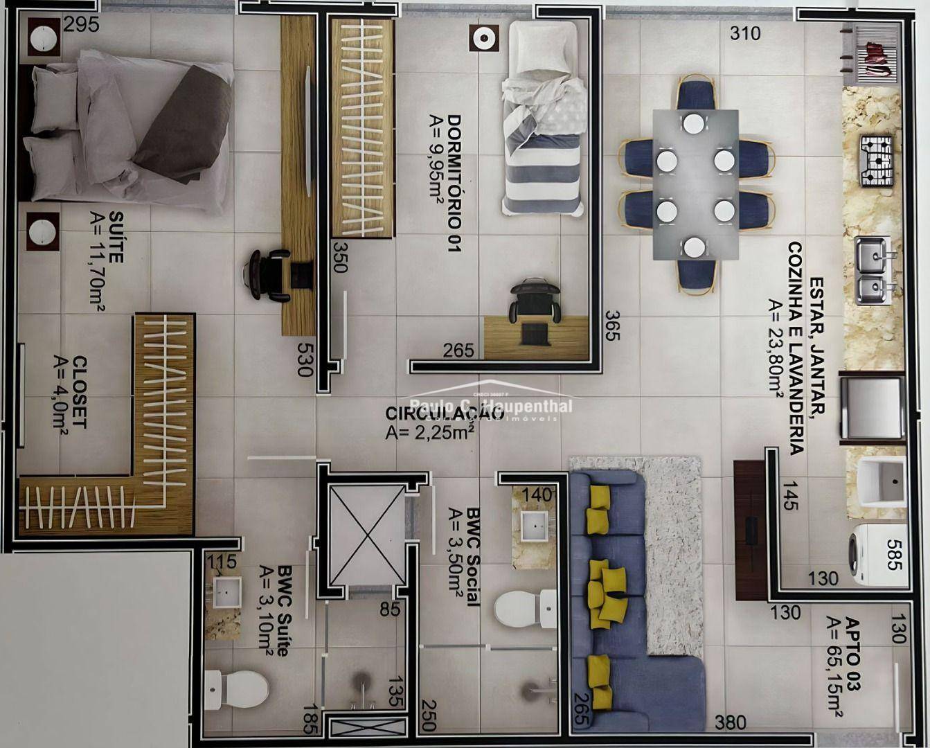 Apartamento à venda com 2 quartos, 103m² - Foto 3