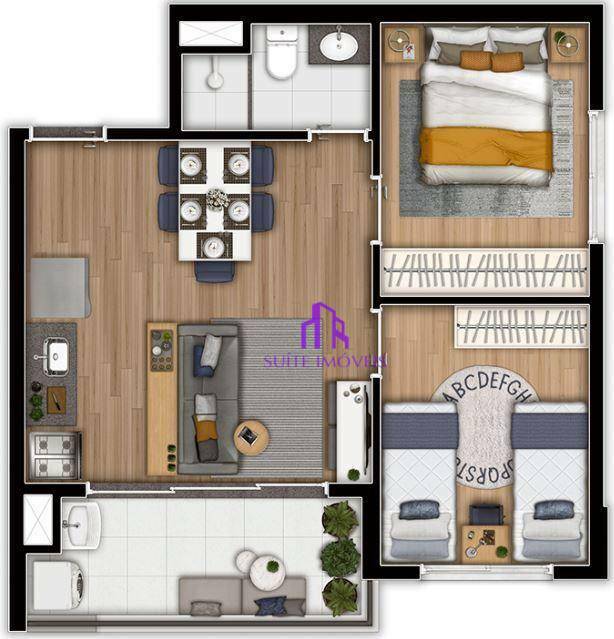 Apartamento à venda com 2 quartos, 39m² - Foto 2