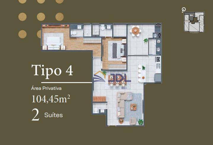 Apartamento à venda com 2 quartos, 104m² - Foto 8