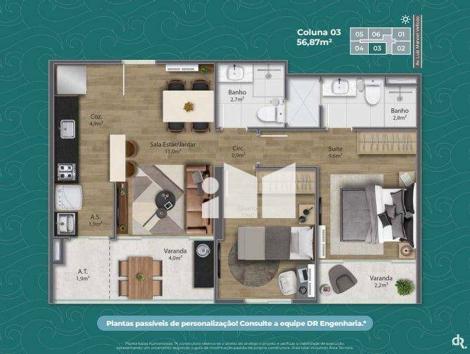 Apartamento à venda com 2 quartos, 65m² - Foto 13