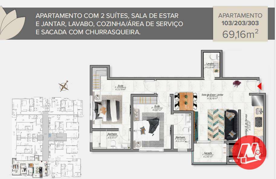 Apartamento à venda com 1 quarto, 35m² - Foto 13