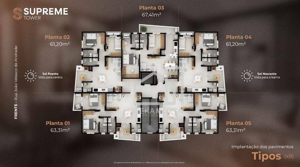 Apartamento à venda com 2 quartos, 61m² - Foto 7