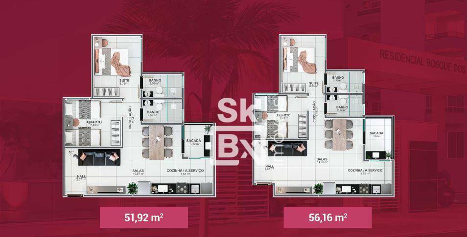 Apartamento à venda com 2 quartos, 51m² - Foto 20