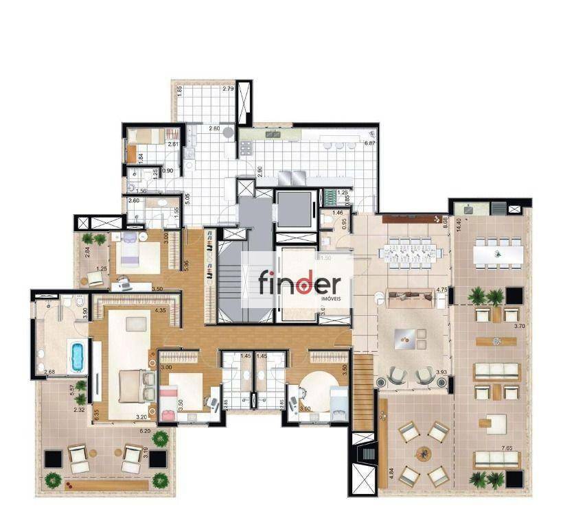 Apartamento à venda com 3 quartos, 322m² - Foto 45