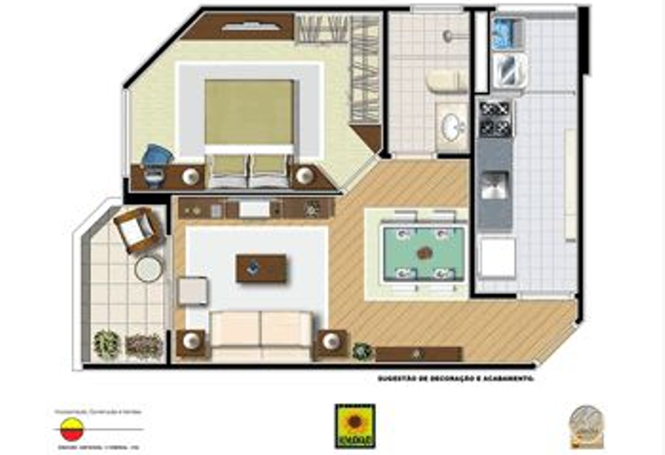 Apartamento à venda com 1 quarto, 45m² - Foto 3