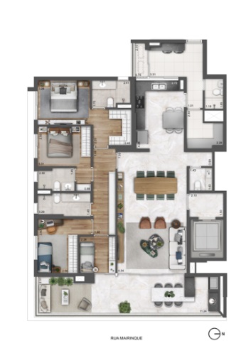 Apartamento à venda com 4 quartos, 179m² - Foto 2