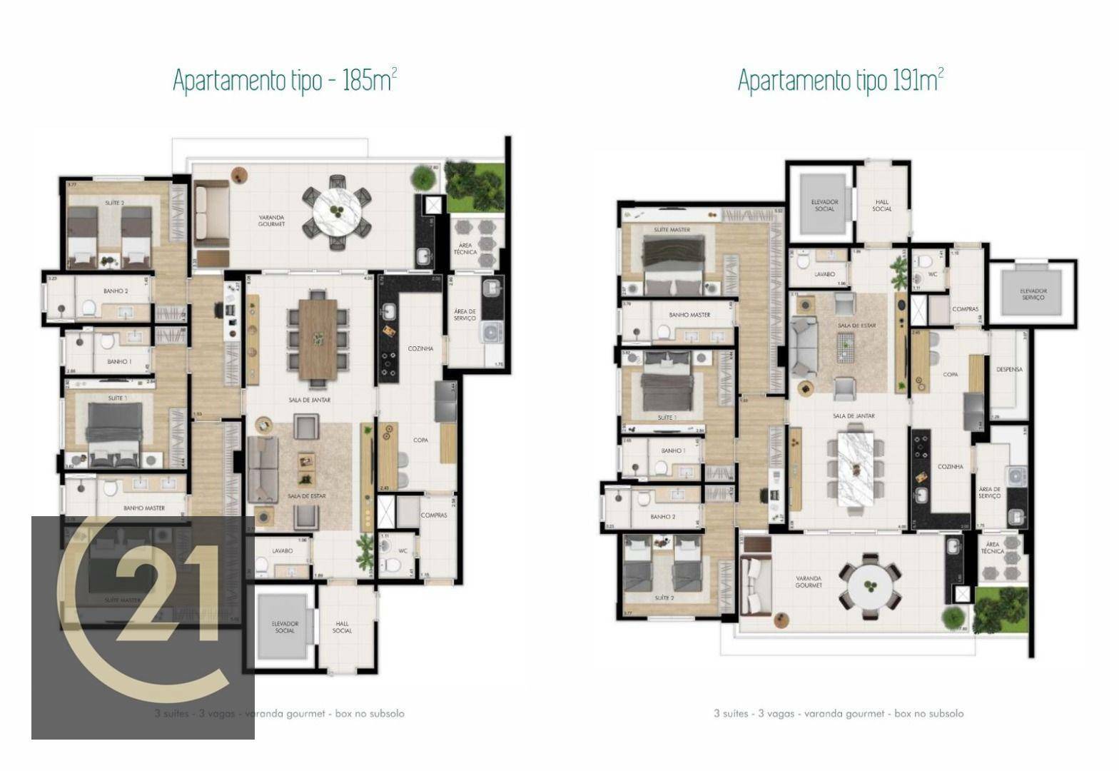 Apartamento à venda com 3 quartos, 185m² - Foto 11