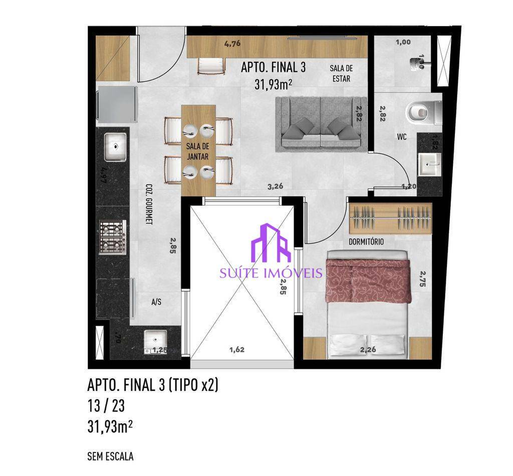 Apartamento à venda com 2 quartos, 37m² - Foto 37