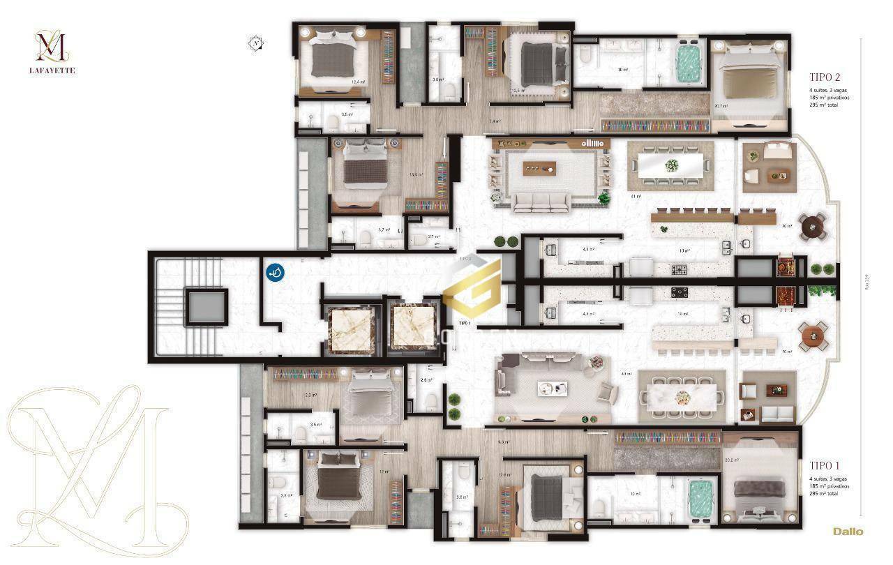 Apartamento à venda com 4 quartos, 185m² - Foto 8