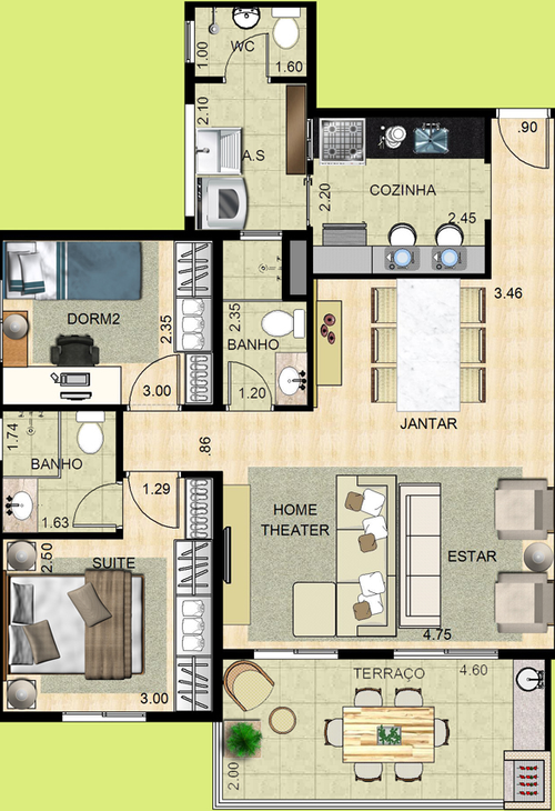 Apartamento à venda com 3 quartos, 75m² - Foto 11