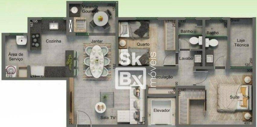 Apartamento à venda com 2 quartos, 63m² - Foto 3