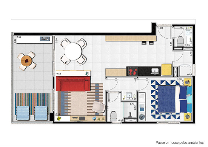 Apartamento à venda com 1 quarto, 48m² - Foto 3