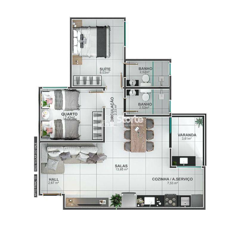 Apartamento à venda com 2 quartos, 67m² - Foto 19