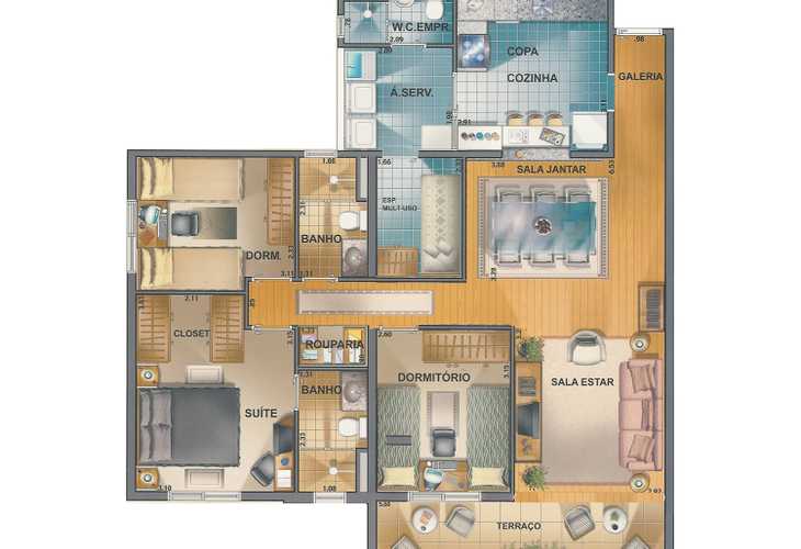 Apartamento à venda com 3 quartos, 97m² - Foto 7