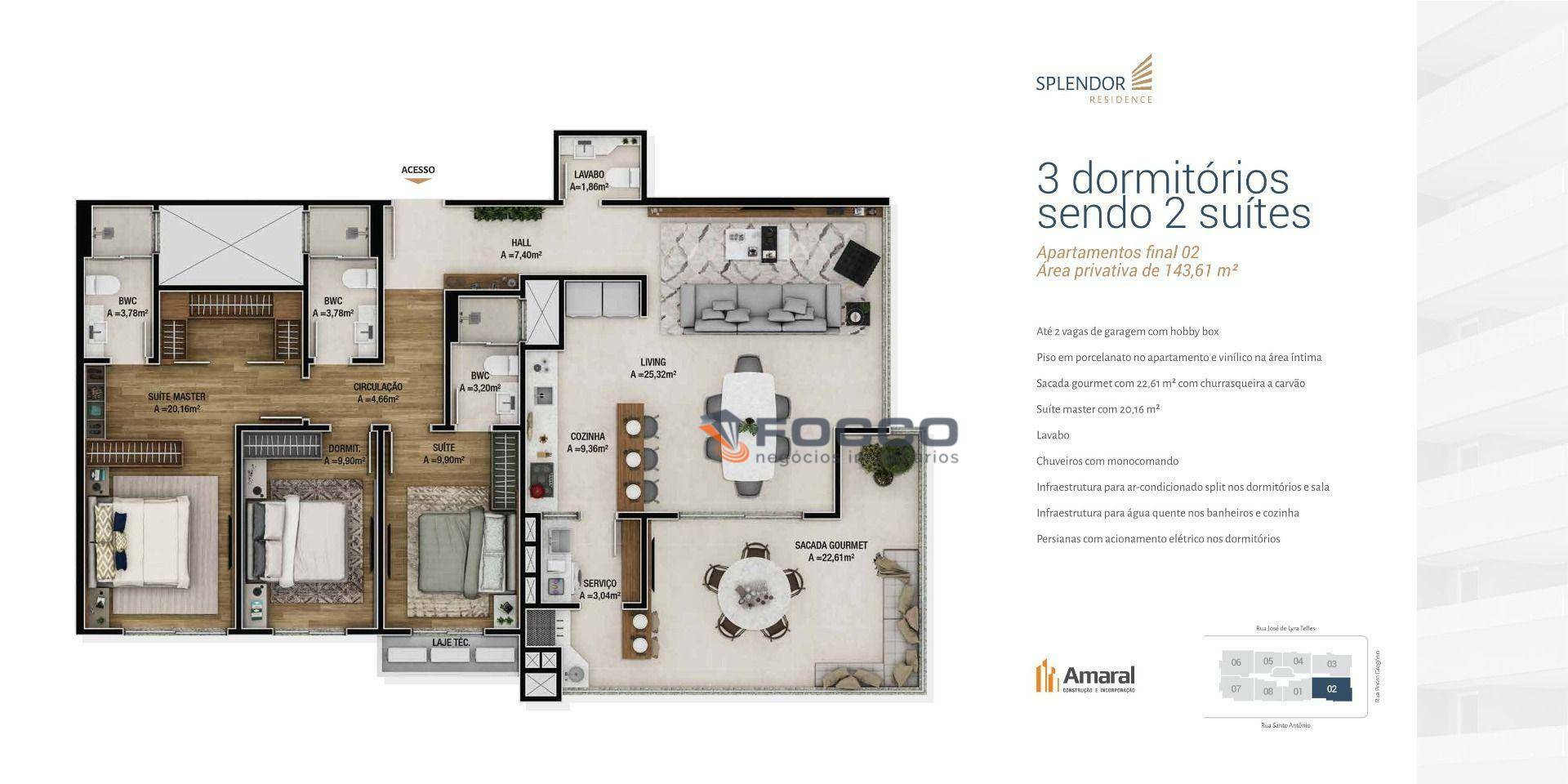 Apartamento à venda com 3 quartos, 134m² - Foto 17