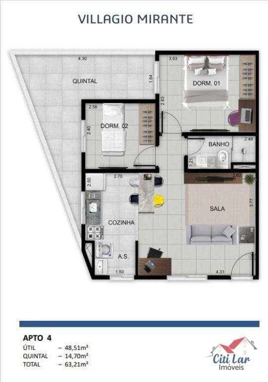 Apartamento à venda com 2 quartos, 48m² - Foto 21