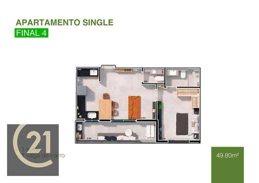 Apartamento à venda com 1 quarto, 45m² - Foto 7