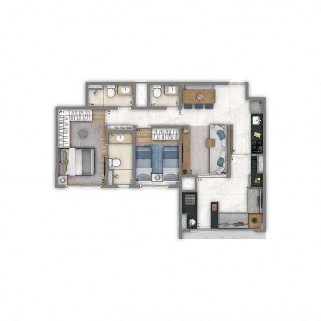 Apartamento à venda com 2 quartos, 67m² - Foto 18