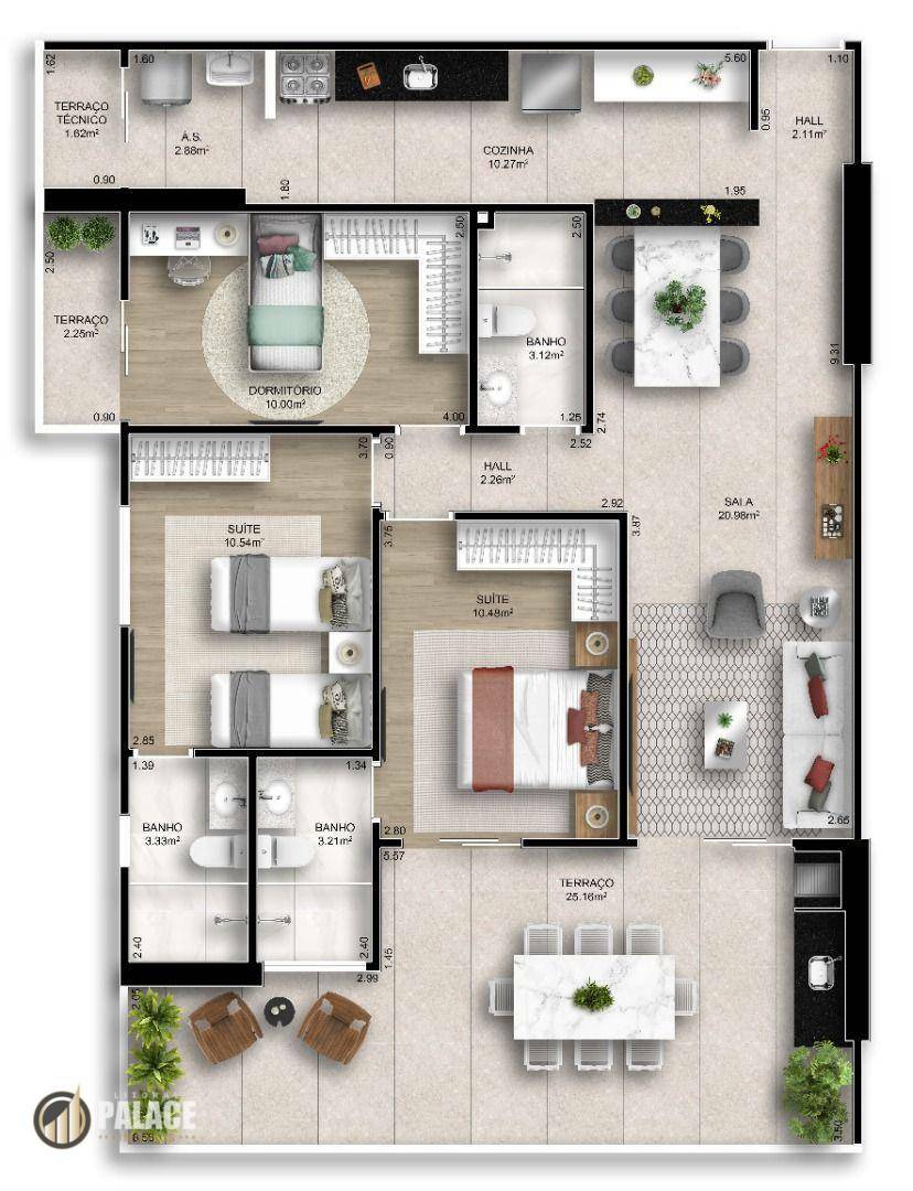 Apartamento à venda com 3 quartos, 118m² - Foto 59