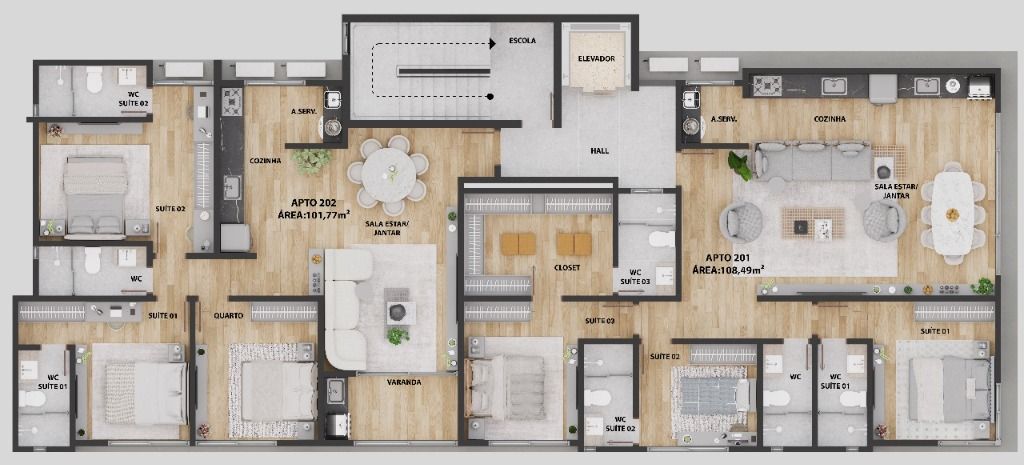 Apartamento à venda com 3 quartos, 108m² - Foto 20