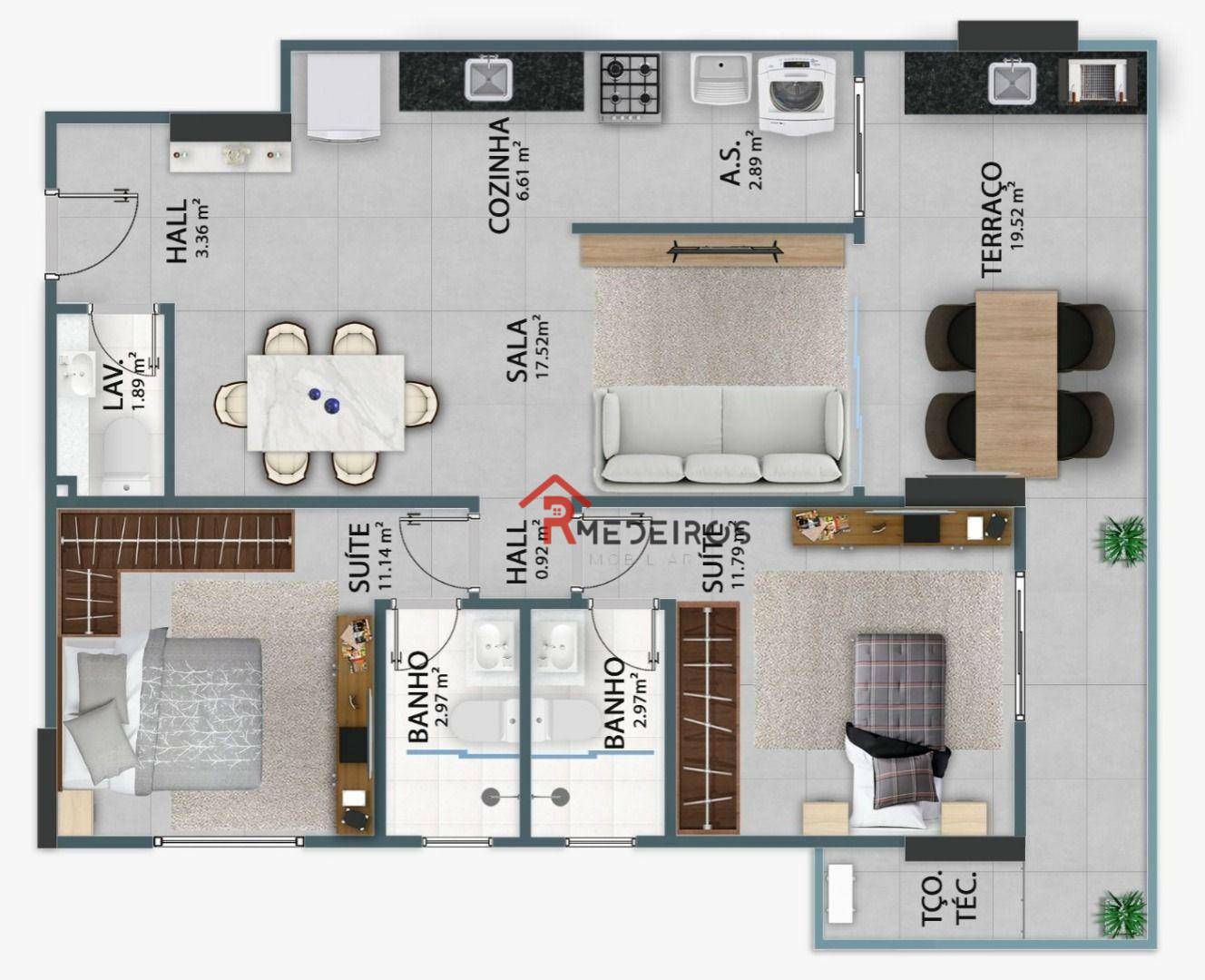 Apartamento à venda com 2 quartos, 90m² - Foto 32