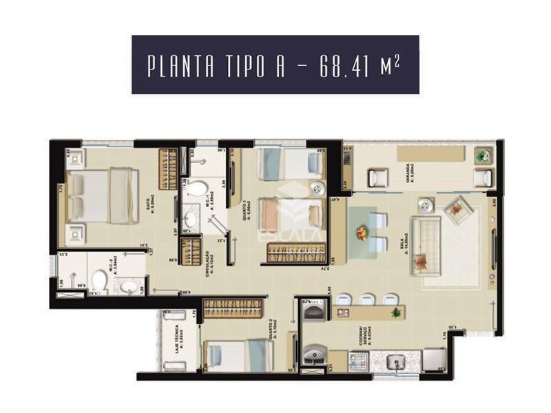 Apartamento à venda com 2 quartos, 54m² - Foto 98