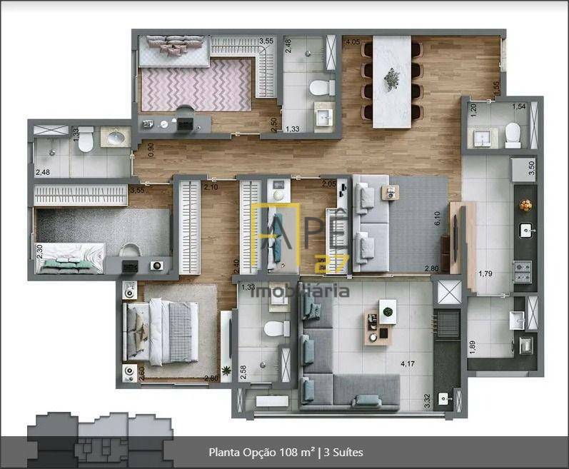 Apartamento à venda com 3 quartos, 93m² - Foto 19