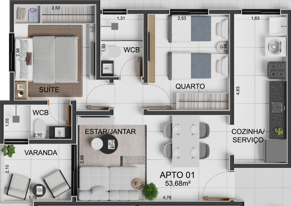 Apartamento à venda com 3 quartos, 70m² - Foto 16