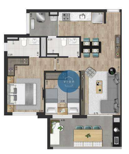 Apartamento à venda com 2 quartos, 69m² - Foto 19