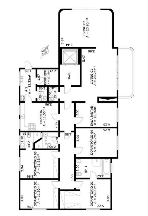 Apartamento à venda com 4 quartos, 200m² - Foto 3