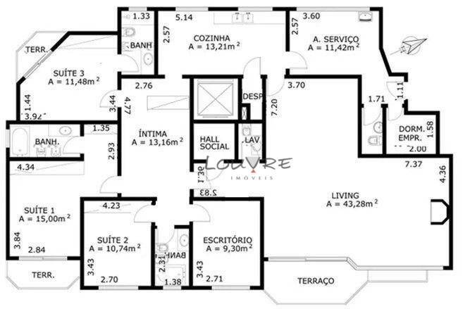 Apartamento à venda com 3 quartos, 190m² - Foto 9