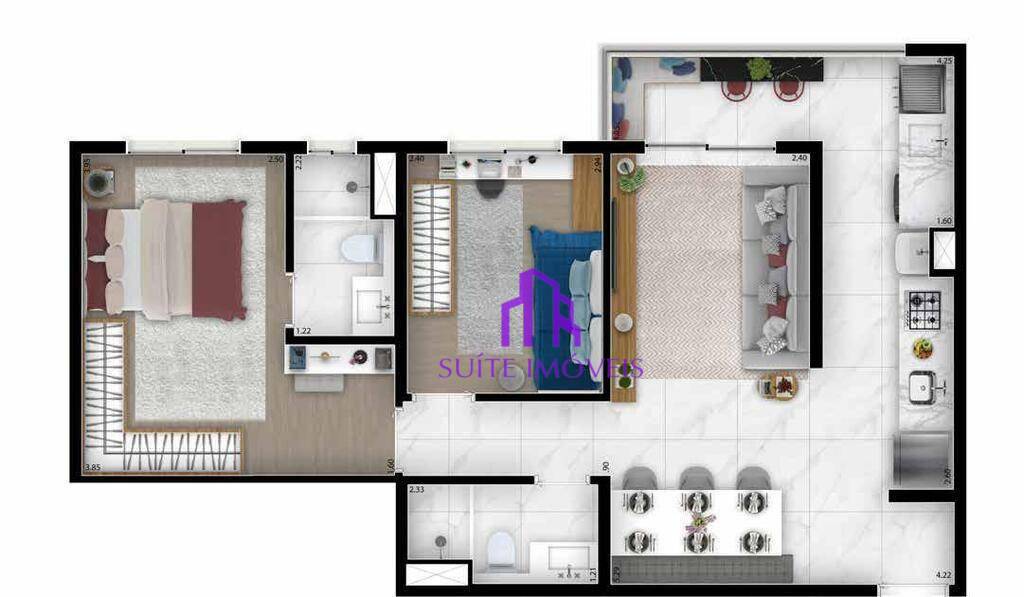 Apartamento à venda com 2 quartos, 61m² - Foto 22