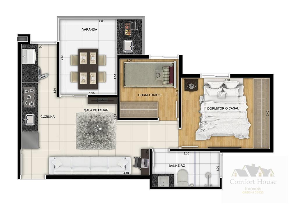 Apartamento à venda com 2 quartos, 38m² - Foto 7