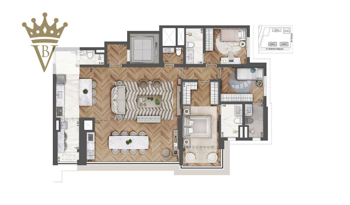 Apartamento à venda com 3 quartos, 131m² - Foto 14