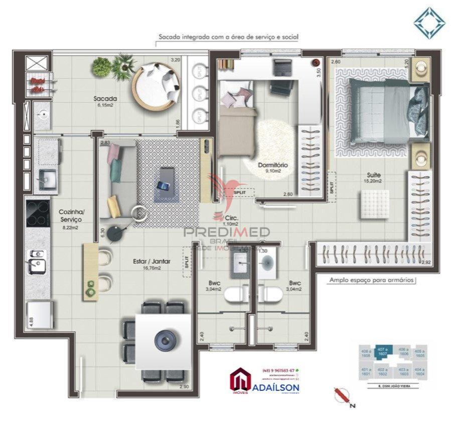 Apartamento à venda com 2 quartos, 80m² - Foto 21