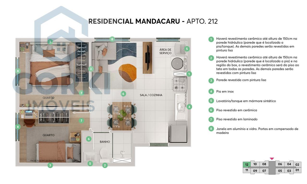 Apartamento à venda com 2 quartos, 36m² - Foto 11
